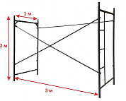 Леса строительные рамные ЛСПР-40 обжимные, секция 3м